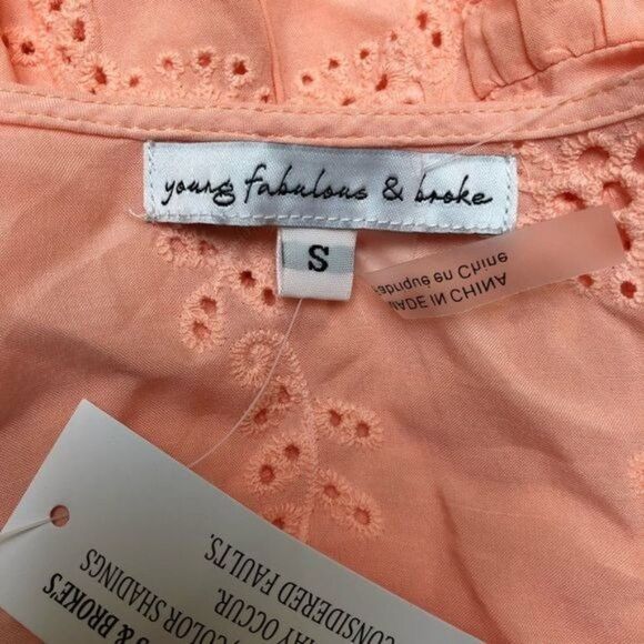 Young Fabulous & Broke Eyelet Kaftan Beach Cover Small NEW - Picture 6 of 10